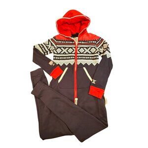 Marius By Onepiece Norwegian Original XXS Jumpsuit Hood Dual Zip Navy Red Warm